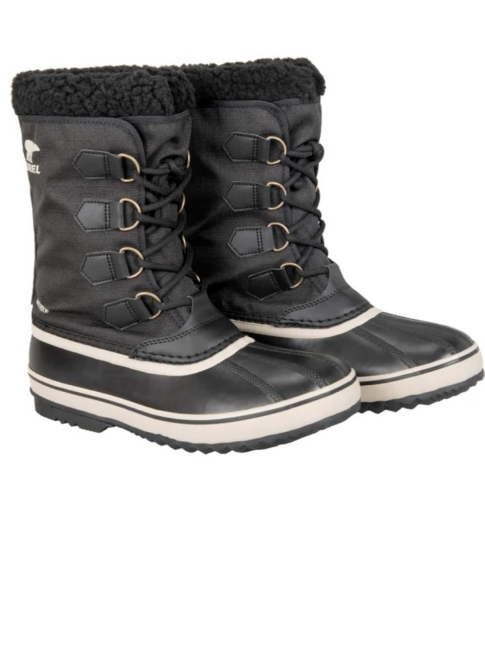 Sorel Black Fossil 1964 PAC Nylon Waterproof Boots